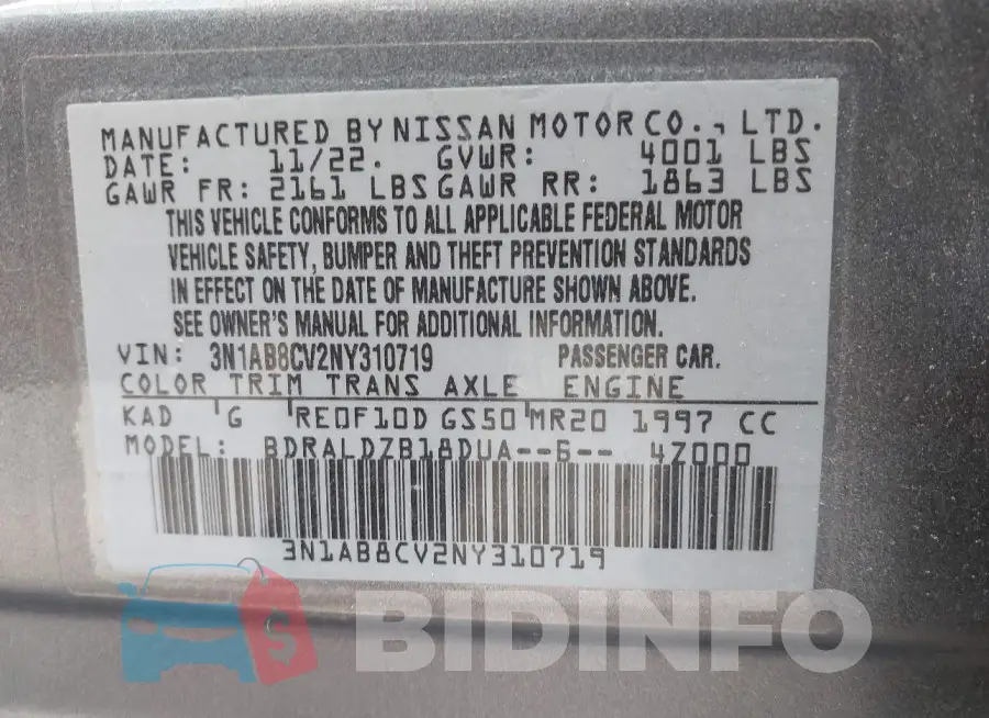 3N1AB8CV2NY310719 Photo# 9