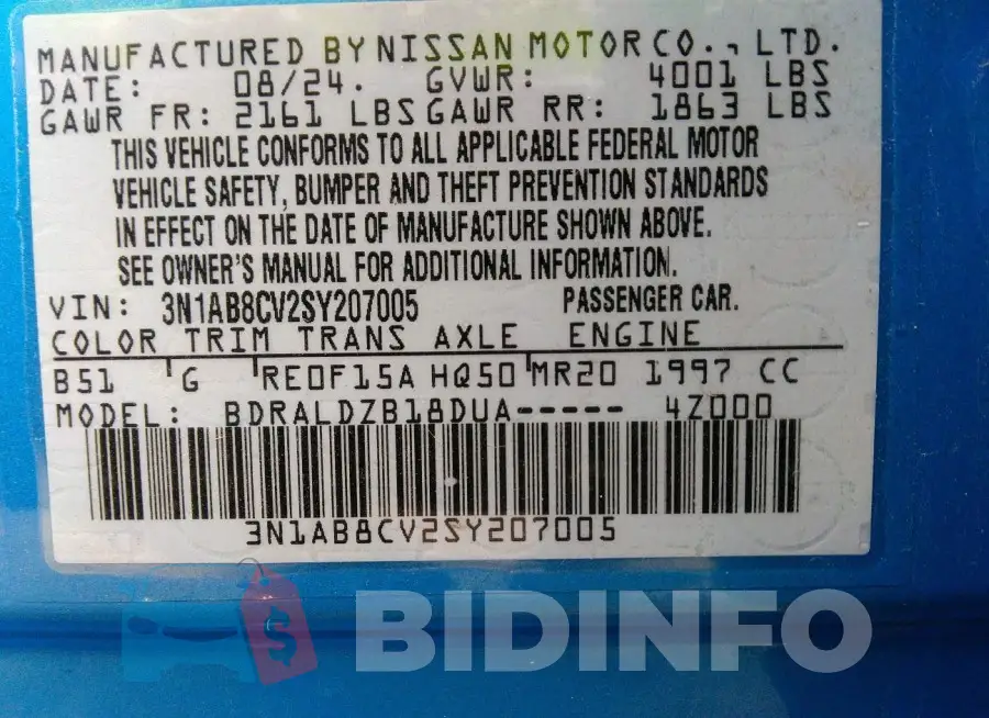 3N1AB8CV2SY207005 Photo# 9