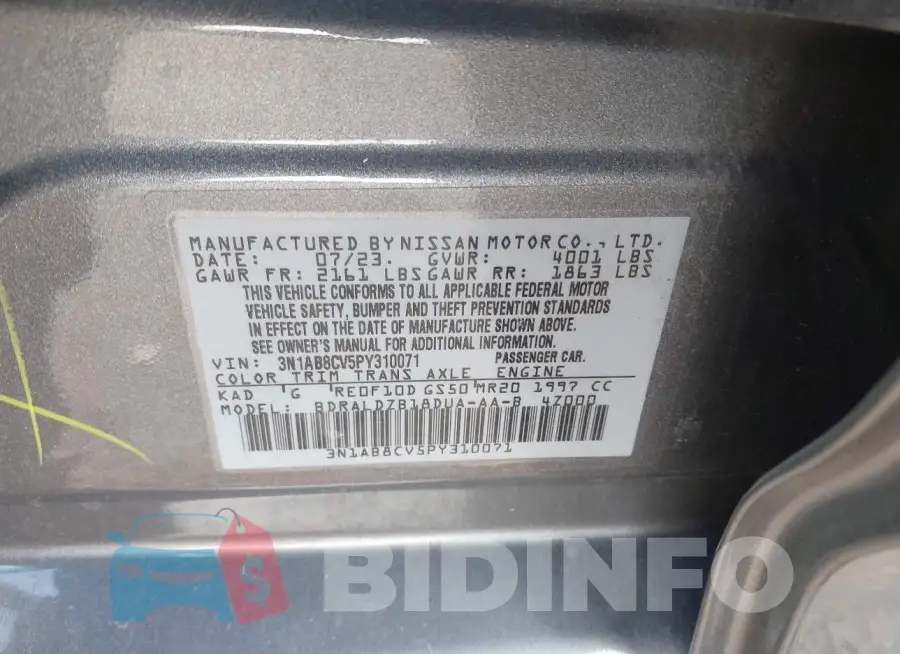 3N1AB8CV5PY310071 Photo# 9