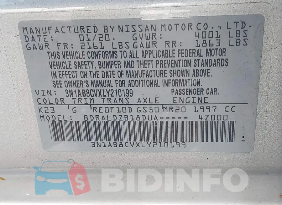 3N1AB8CVXLY210199 Photo# 9