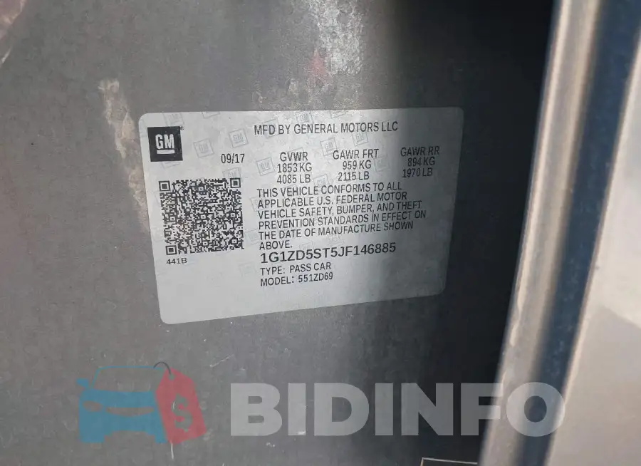 1G1ZD5ST5JF146885 Photo# 9