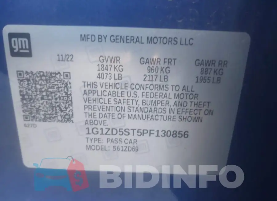 1G1ZD5ST5PF130856 Photo# 9