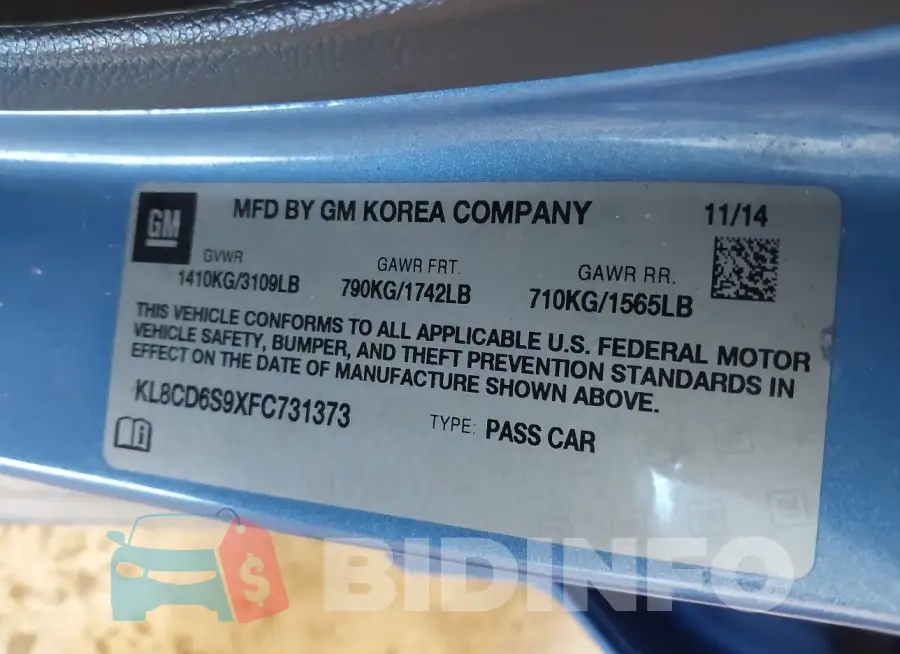 KL8CD6S9XFC731373 Photo# 9