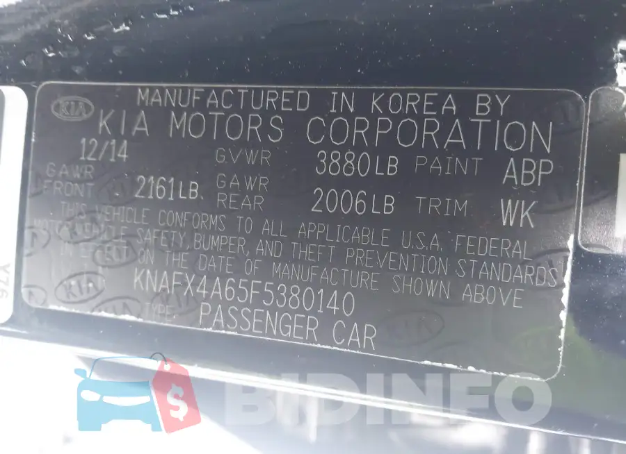 KNAFX4A65F5380140 Photo# 9