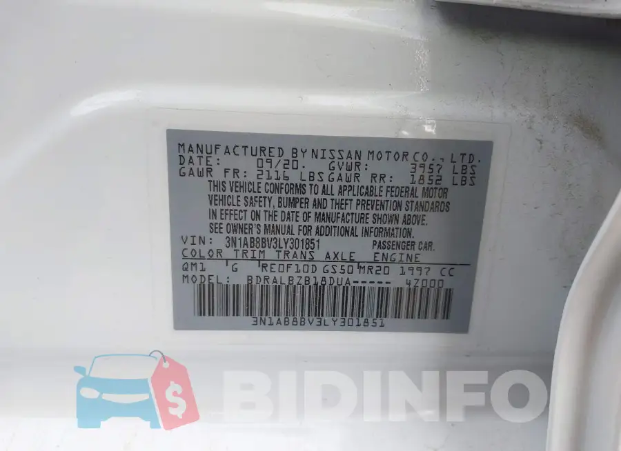 3N1AB8BV3LY301851 Photo# 9