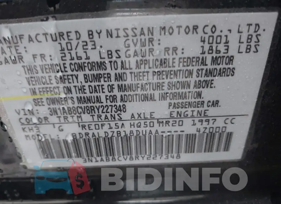 3N1AB8CV8RY227348 Photo# 9