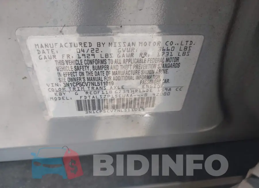 3N1CP5CV7NL511019 Photo# 9