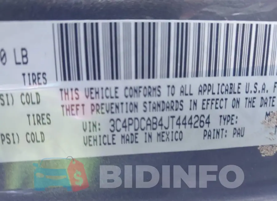 3C4PDCAB4JT444264 Photo# 9