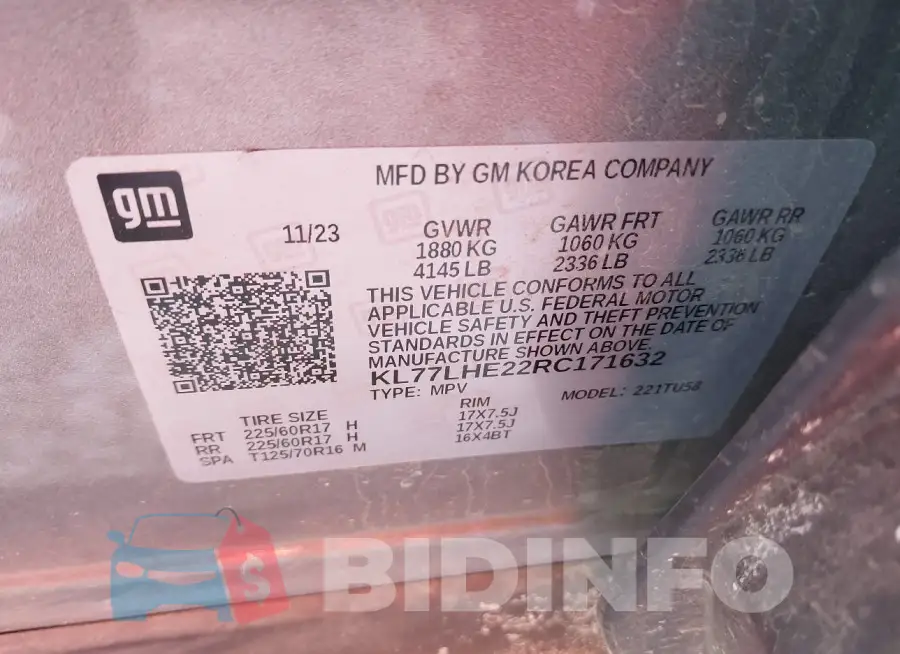 KL77LHE22RC171632 Photo# 9