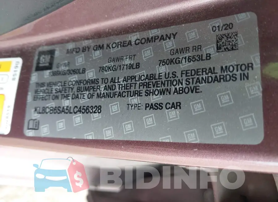 KL8CB6SA5LC456328 Photo# 9