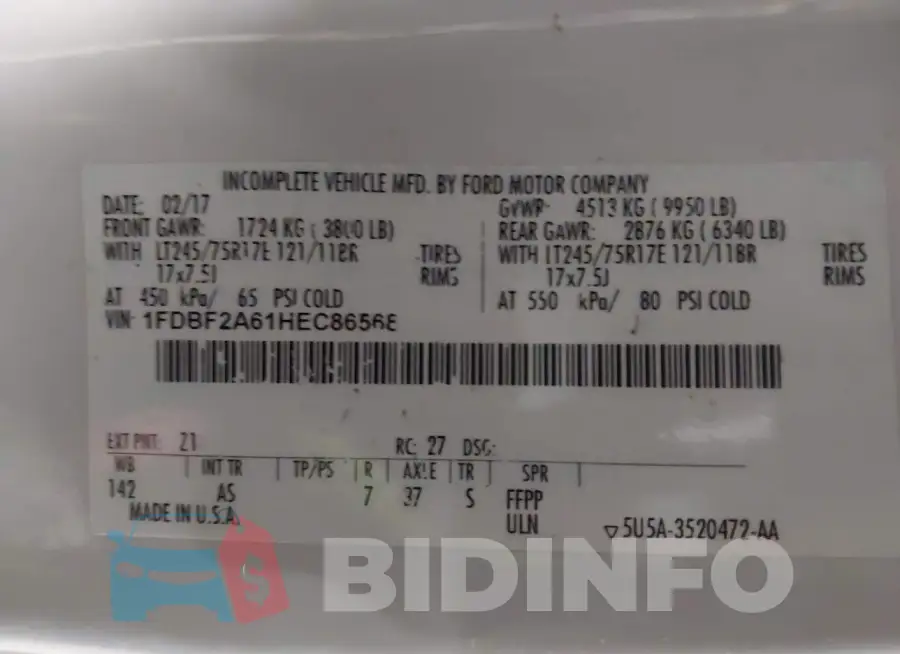 1FDBF2A61HEC86568 Photo# 9
