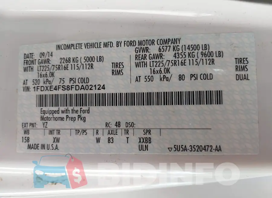 1FDXE4FS8FDA02124 Photo# 9