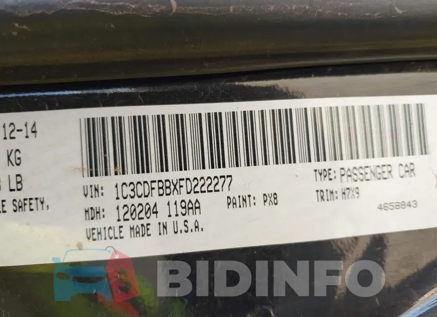 1C3CDFBBXFD222277 Photo# 9