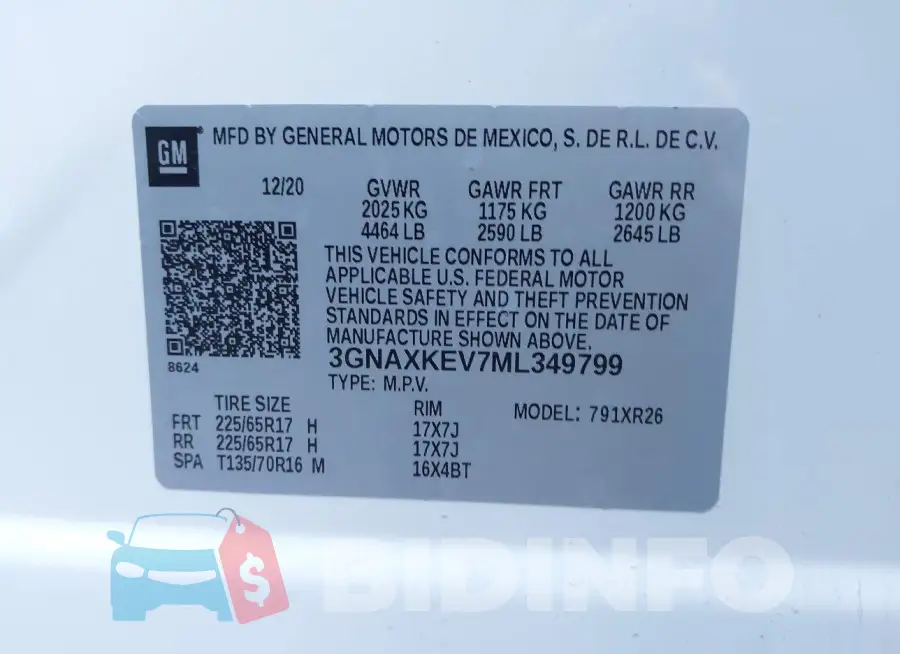 3GNAXKEV7ML349799 Photo# 9