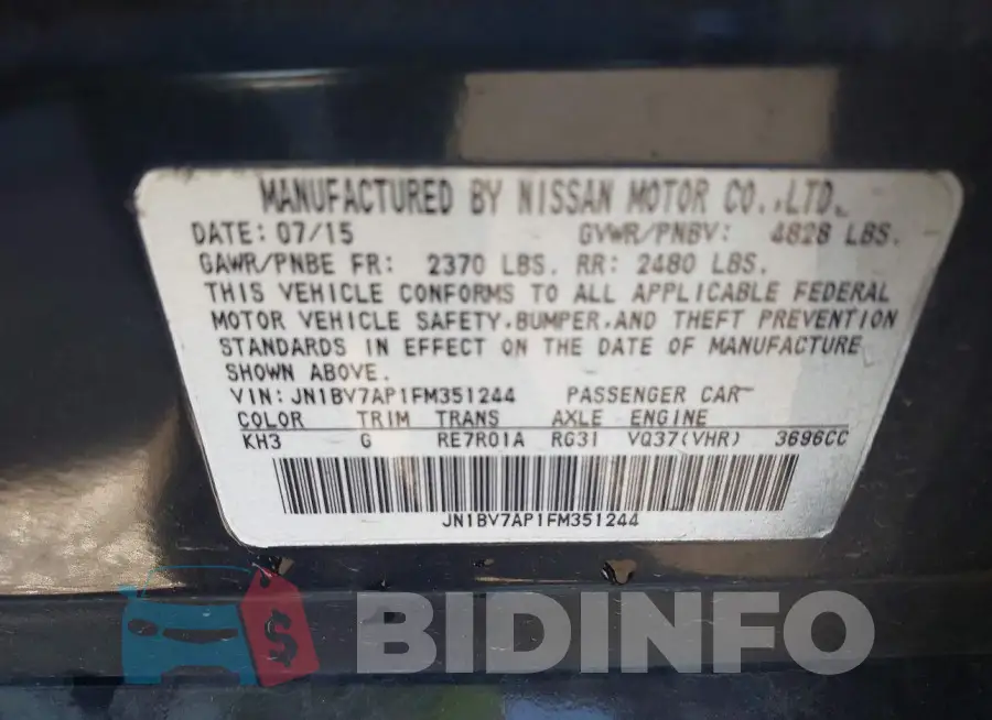 JN1BV7AP1FM351244 Photo# 9