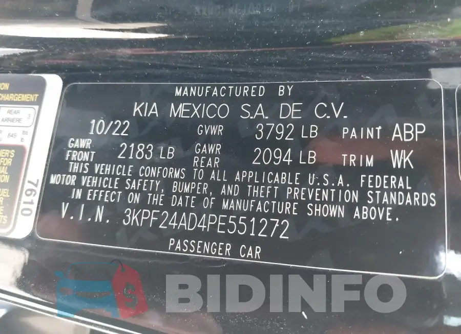 3KPF24AD4PE551272 Photo# 9