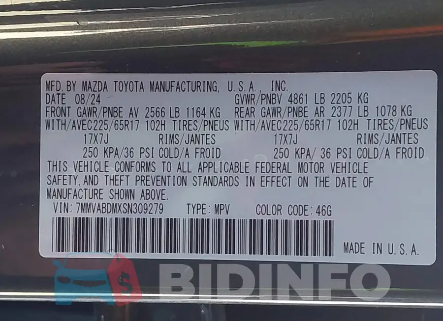 7MMVABDMXSN309279 Photo# 9