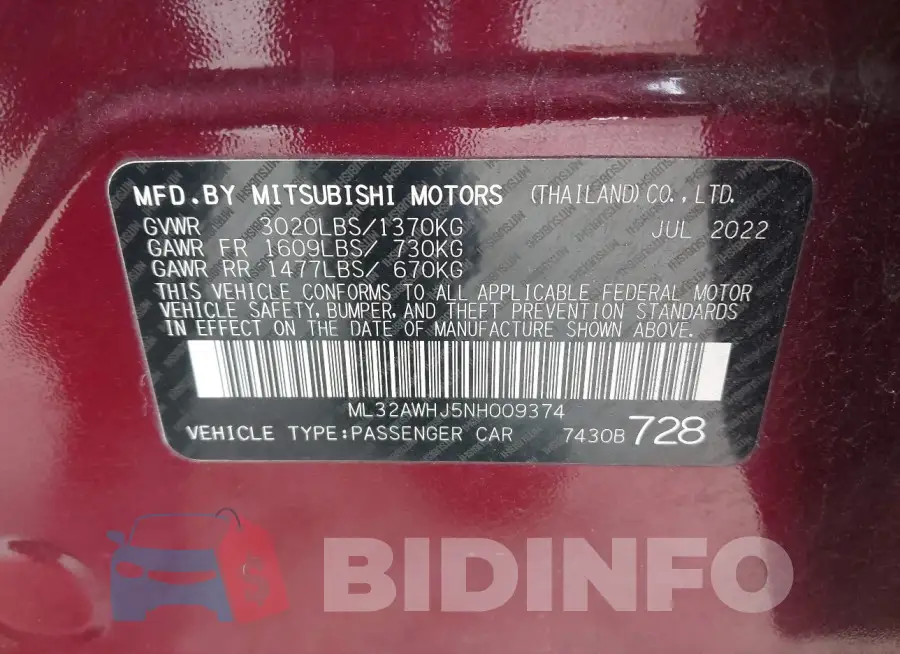ML32AWHJ5NH009374 Photo# 9