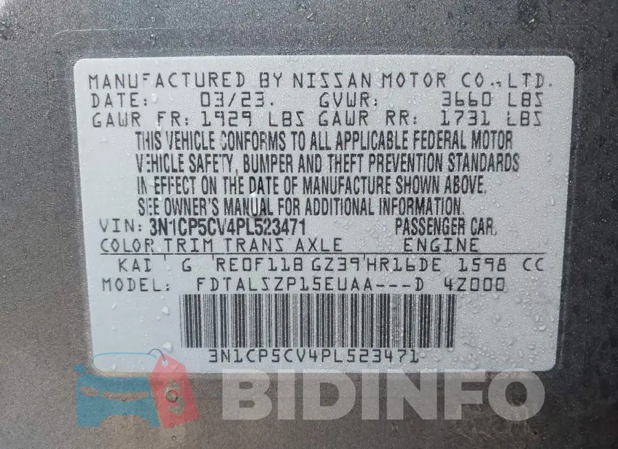 3N1CP5CV4PL523471 Photo# 9