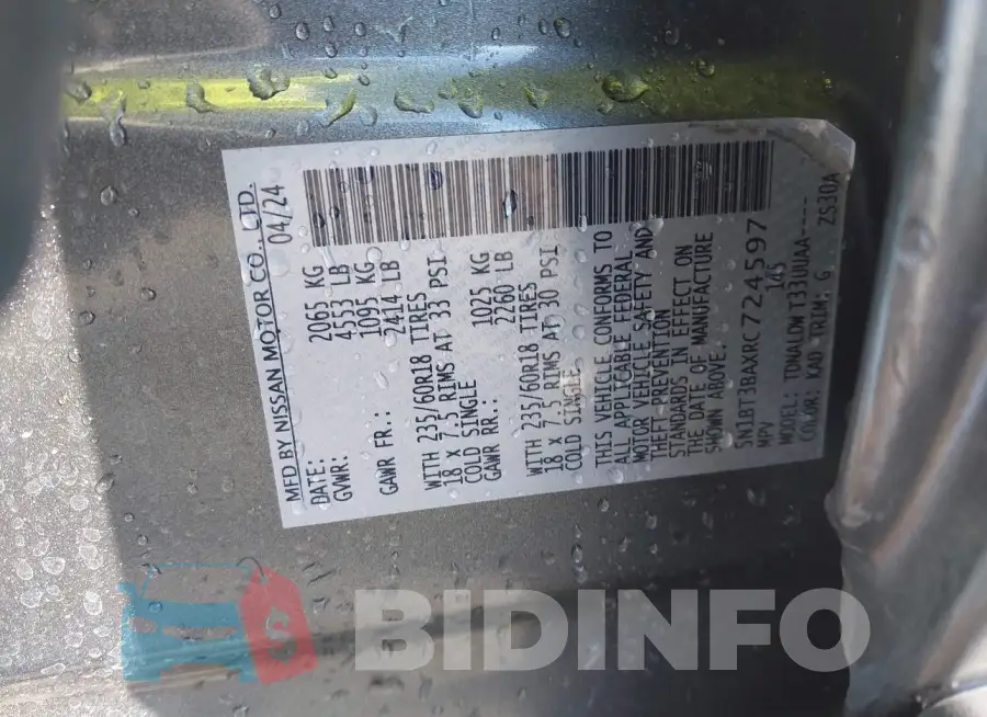 5N1BT3BAXRC724597 Photo# 9