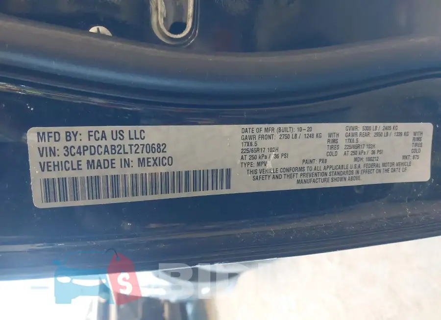 3C4PDCAB2LT270682 Photo# 9