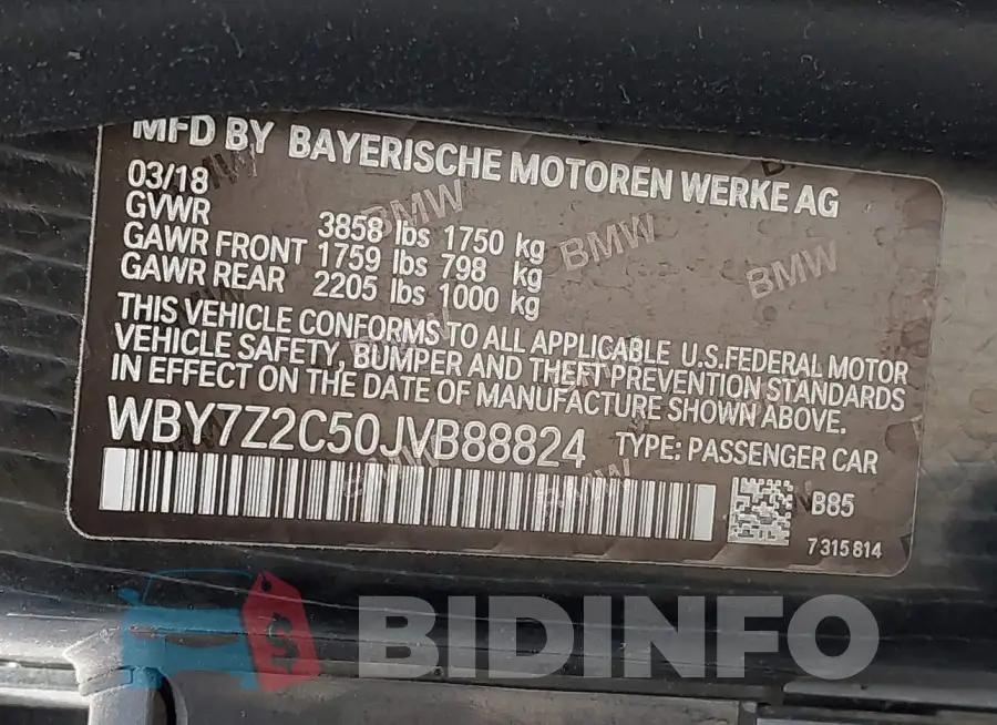 WBY7Z2C50JVB88824 Photo# 9