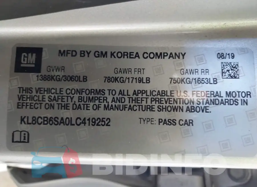 KL8CB6SA0LC419252 Photo# 9