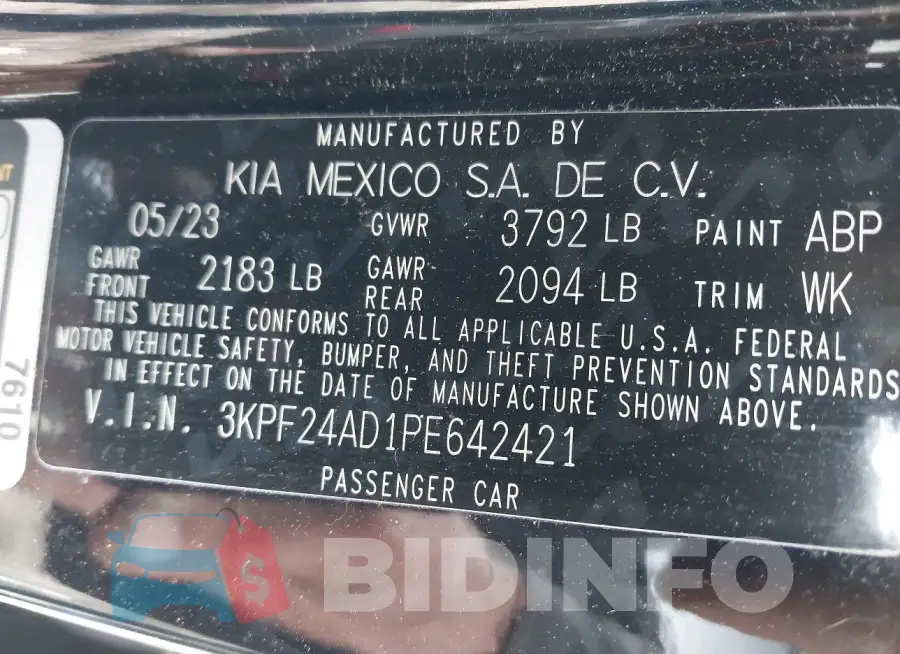 3KPF24AD1PE642421 Photo# 9