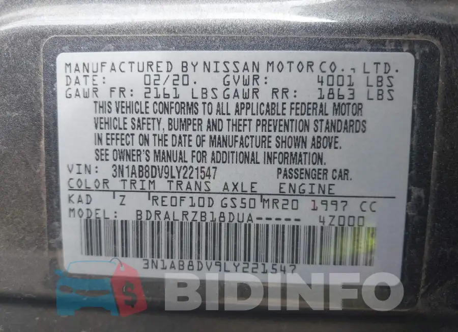 3N1AB8DV9LY221547 Photo# 9