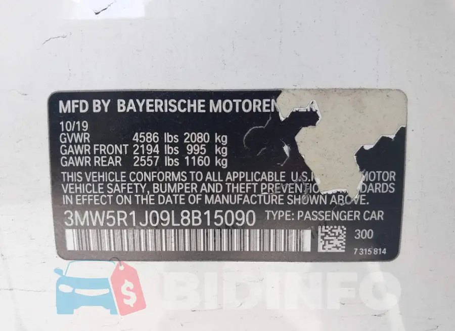 3MW5R1J09L8B15090 Photo# 9