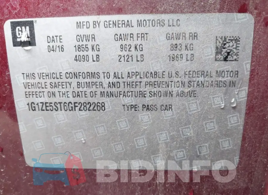 1G1ZE5ST6GF282268 Photo# 9