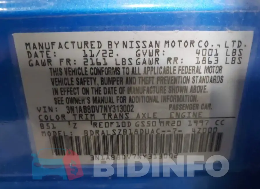 3N1AB8DV7NY313002 Photo# 9