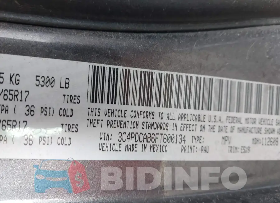 3C4PDCAB6FT600134 Photo# 9