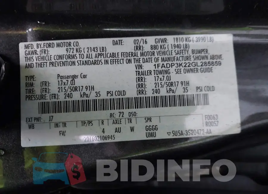 1FADP3K22GL285859 Photo# 9