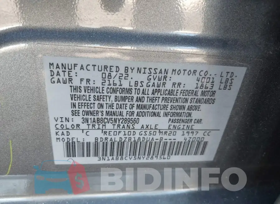 3N1AB8CV5NY289560 Photo# 9