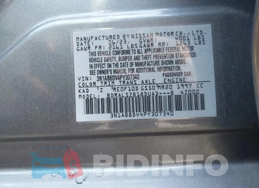 3N1AB8DV4PY307340 Photo# 9