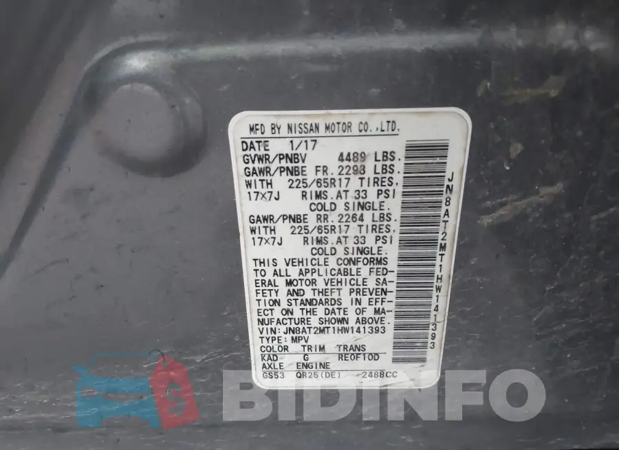 JN8AT2MT1HW141393 Photo# 9