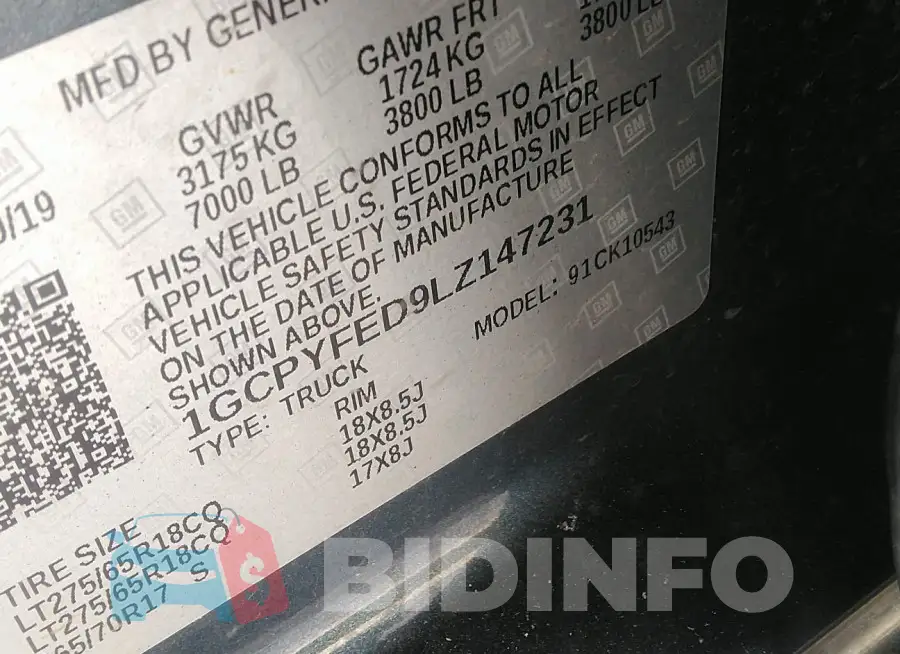 1GCPYFED9LZ147231 Photo# 9