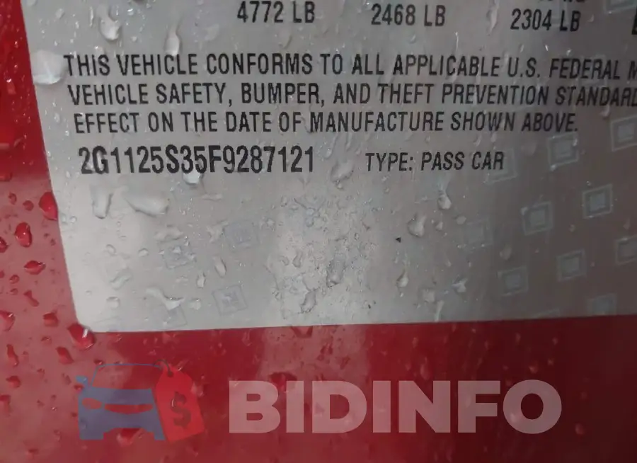 2G1125S35F9287121 Photo# 9