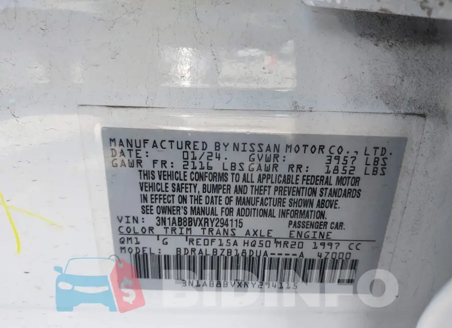 3N1AB8BVXRY294115 Photo# 9