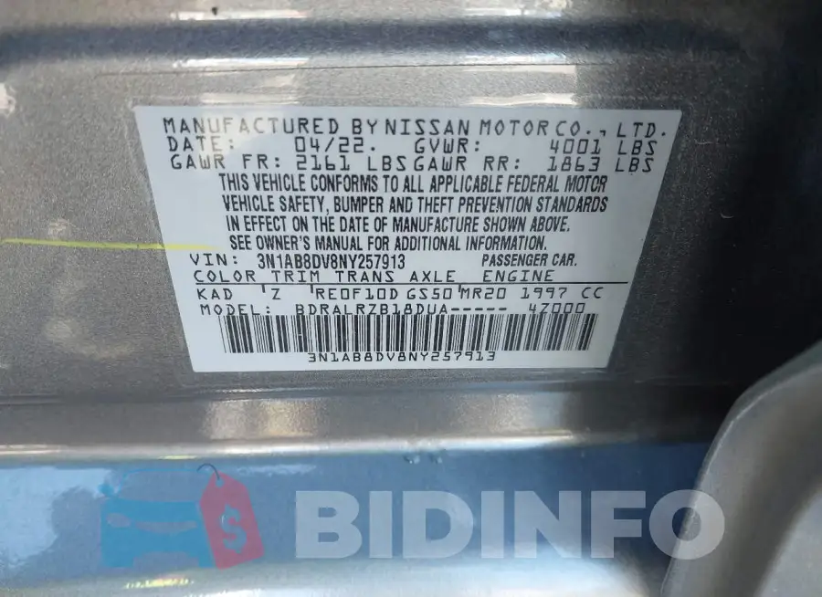 3N1AB8DV8NY257913 Photo# 9