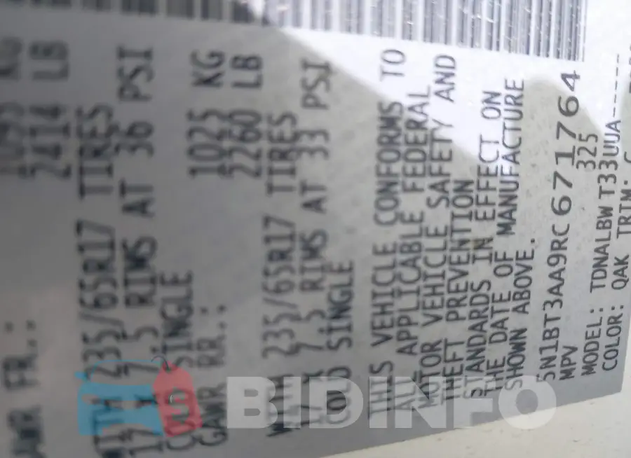 5N1BT3AA9RC671764 Photo# 9
