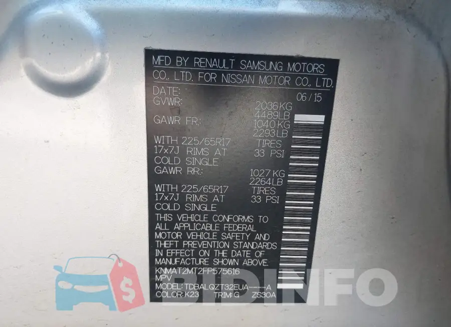 KNMAT2MT2FP575616 Photo# 9