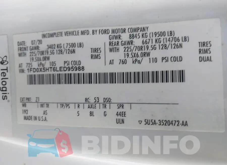 1FD0X5HT6LED95988 Photo# 8