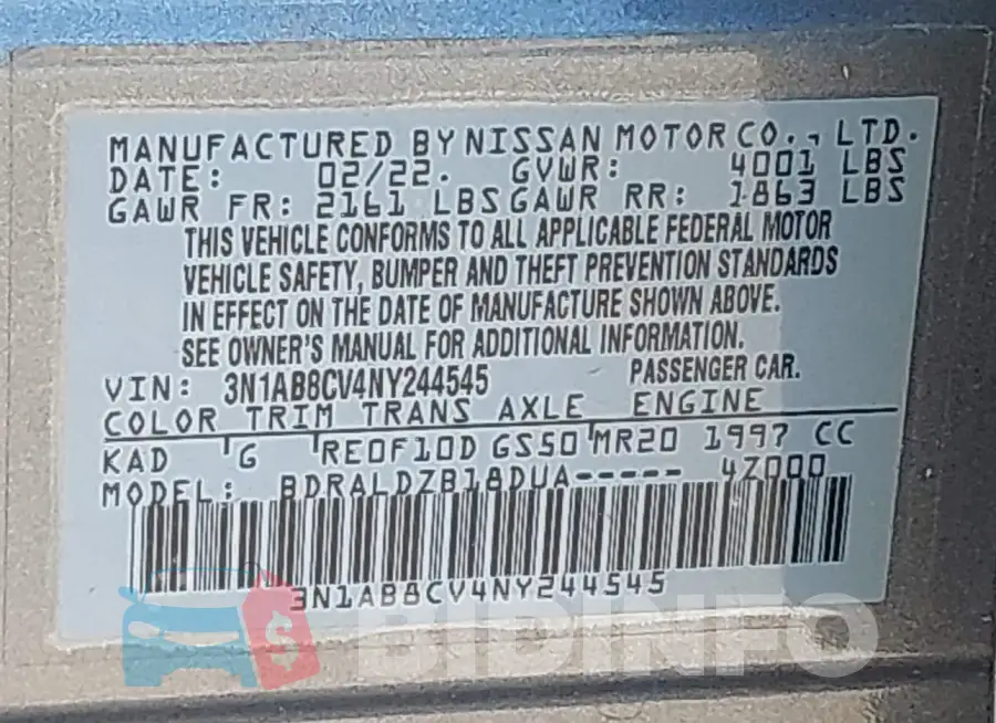 3N1AB8CV4NY244545 Photo# 9
