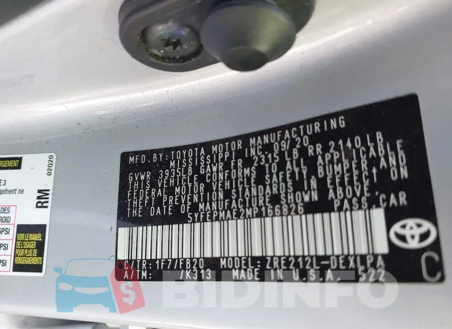 5YFEPMAE2MP166826 Photo# 9