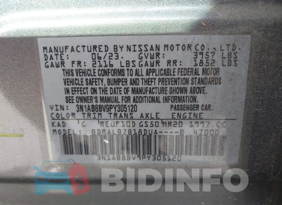3N1AB8BV9PY305120 Photo# 9