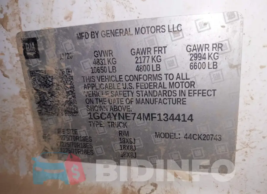 1GC4YNE74MF134414 Photo# 8