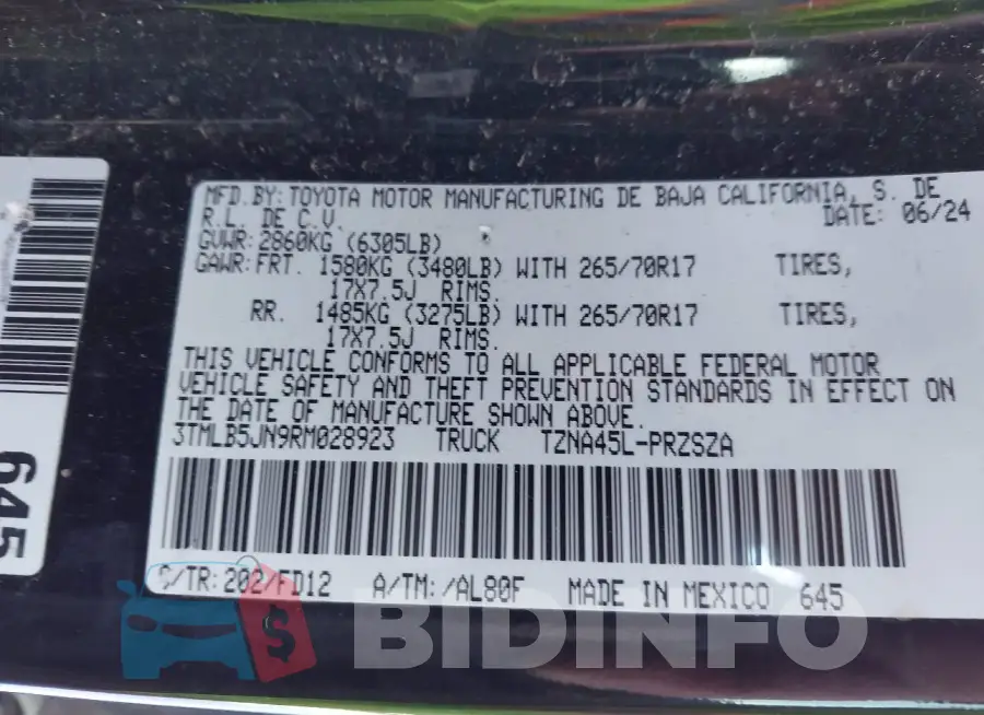 3TMLB5JN9RM028923 Photo# 9