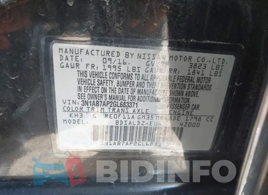 3N1AB7AP2GL683371 Photo# 9
